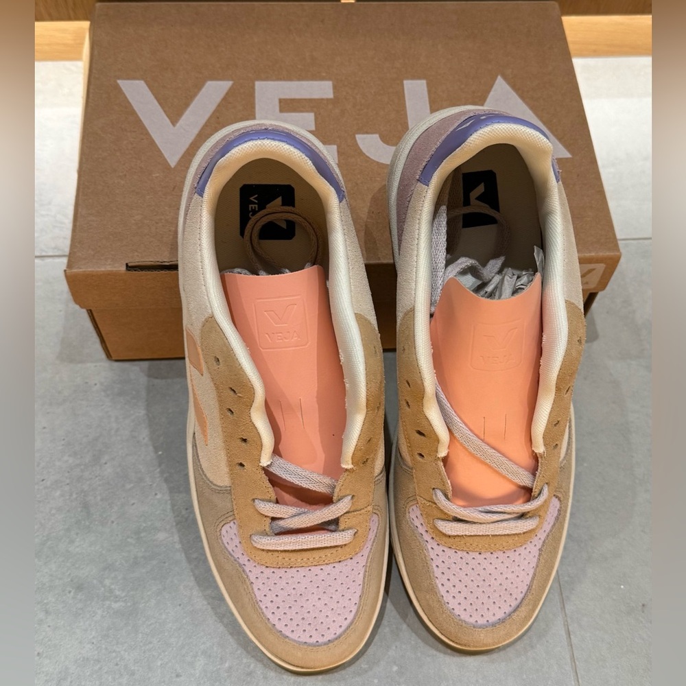 • VEJA • V-10 SUEDE MULTICO PEACH • NEW NWT - Picture 6 of 11